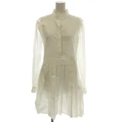 デレクラム DEREK LAM 10 CROSBY シースルー シャツ ブラウス 長袖 プリーツ 0 白 ホワイト R151C518 /☆Gのサムネイル