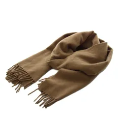 アーペーセー A.P.C. ストール 大判 フリンジ ウール 茶 ブラウン /AN18のサムネイル