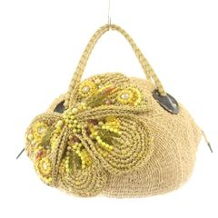 ANNA SUI アナスイ ハンドバッグ ストロー かごバッグ バタフライ