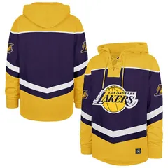 フォーティセブンブランド メンズ アウター パーカー・スウェット サテン レース 47 Brand Mens 47 Purple Los Angeles Lakers Oversized TriSatのサムネイル