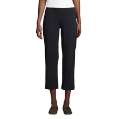 ランズエンド レディース ボトムス カジュアルパンツ Womens Lands End Starfish StraightLeg PullOn Cropants Black ブラック