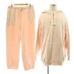 ジェラートピケオム GELATO PIQUE HOMME 8LOOM 22AW ロゴ裏毛ビッグパーカー ロングパンツ 長袖 ハーフジップ ルームウェア セットアップ L ピンク PMCT225218 PMCP225219 /KUのサムネイル