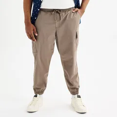 ソノマ メンズ ボトムス カジュアルパンツ トール Big Tall Sonoma Goods For Life PullOn Cargo Jogger Pants Kagan Khaki カーキのサムネイル