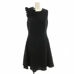 ヴィクトリアベッカム Victoria Beckham ウール リネン混 ノースリーブ ワンピース ロング US6 黒 ブラック 81017320011 /☆Gのサムネイル