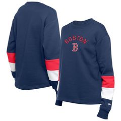 뉴엘라 레이디스 탑스 티셔츠 스웨트 Womens New Era Navy Boston Red Sox Game Day Color Pullover Sweatshirt Rs