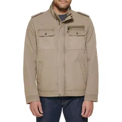 リーバイス メンズ アウター ジャケット・ブルゾン コットン Mens Levis Unfilled Cotton Military Jacket Stone ストーン