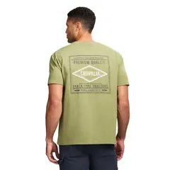 キャタピラー メンズ トップス Tシャツ グラフィック Mens Caterpillar Premium Quality Graphic Tee Green グリーンのサムネイル