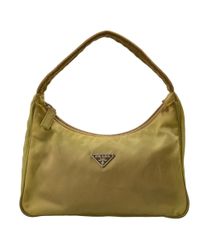 PRADA プラダ アクセサリーポーチ 三角ロゴ テスートナイロン イエロー 