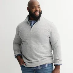ソノマ メンズ アウター ニット・セーター ハーフジップ トール フリース Big Tall Sonoma Goods For Life Sweater Fleece Quarter Zipullovのサムネイル