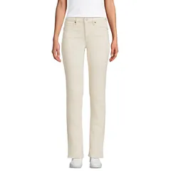 ランズエンド レディース ボトムス デニムパンツ ジーンズ Womens Lands End Soft DenimidRise Boyfriend Jeans Natural デニムのサムネイル