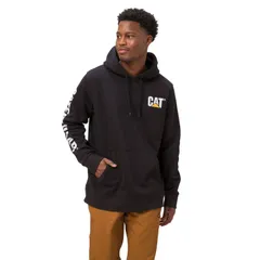 キャタピラー メンズ トップス Tシャツ スウェット Caterpillar Cat Foundation Trademark Banner Hood Sweatshirt Pitch Black ブのサムネイル
