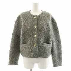 セルフォード CELFORD 24AW ファンシーヤーンダブルフェイスニットジャケット F シルバー色 CWNJ244046 /AN40のサムネイル