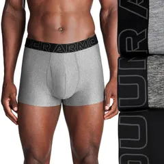 アンダーアーマー メンズ アンダーウェア ボクサーパンツ Mens Under Armour 3pack Performance Tech 3in Boxer Briefsteelのサムネイル