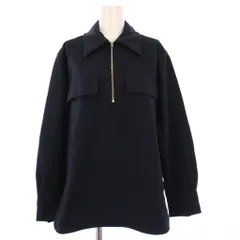 アンスクリア INSCRIRE ミラノリブシャツ ハーフジップトップス 長袖 紺 I20AW-SH46 /KHのサムネイル