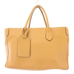 ADMJ アクセソワ Accessoires De Mademoiselle トートバッグ ハンドバッグ レザー ワンカラー ロゴチャーム ベージュ /BBのサムネイル