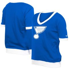 뉴엘라 여성 탑스 티셔츠 Womens New Era Blue St Louis Blues Game Day Rhinestuds TShirt Blue 블루