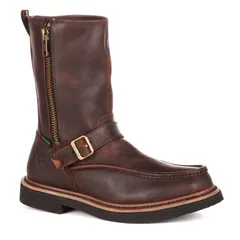 ジョージアブーツ メンズ シューズ ブーツ・レインブーツ Georgia BootsideZip Mens 10in Waterproof Wellington Work Boots Brown ブラのサムネイル