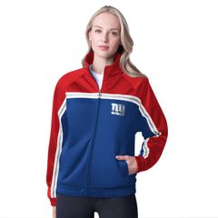지슬리 포하 바이 칼 뱅크스 레이디스 아우터 재킷 블루존 Womens GIII 4Her by Carl Banks Royal New York Giants Post Game FullZip Track Jacket