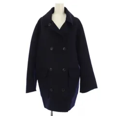 コントワーデコトニエ COMPTOIR DES COTONNIERS ピーコート Pコート ミドル丈 ウール カシミヤ 9 紺 /BMのサムネイル