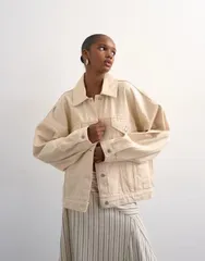 トップショップ レディース アウター ジャケット・ブルゾン デニム Topshop denim balloon jacket inatural NATURAL デニムのサムネイル