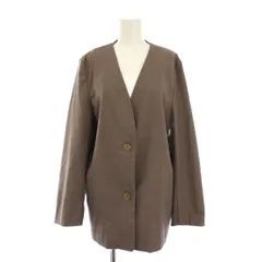 トゥデイフル TODAYFUL Collarless Over Jacket カラーレスオーバージャケット ノーカラー アウター シングル ワンカラー 38 茶 ブラウン /BBのサムネイル