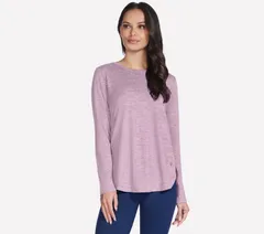 スケッチャーズ レディース トップス Tシャツ Womenskechers GoDri Swift Long Sleeve Tunic Top Misty Mauve Heather ヘザーのサムネイル