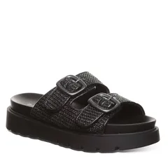 ベアパウ レディース シューズ サンダル プラットフォーム Bearpaw Eternal Womens Platform Slide Sandals Black ブラックのサムネイル