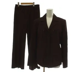 レリアン Leilian セットアップ スーツ ジャケット パンツ 9 ボルドー 長袖 長ズボン /GGのサムネイル