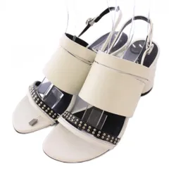 3.1 フィリップリム 3.1 phillip lim DRUMサンダル ストラップ ラウンドトゥ チャンキーヒール レザー スタッズ 装飾 36 白 ホワイト SHS8-T478BXA  /BBのサムネイル