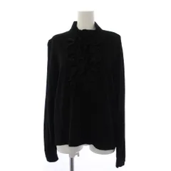 ナラカミーチェ NARA CAMICIE ウールジャージスタンドフリルカットソー 長袖 4 黒 30-32-31-639 /BMのサムネイル