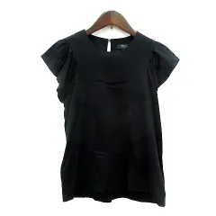 エポカ EPOCA THE SHOP カットソー クルーネック 半袖 38 M 黒 ブラック /MNのサムネイル
