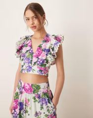 ほぼ未使用⭐︎Heve tulip bonding blouse グレー⭐︎ - メルカリ