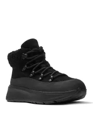 フィットフロップ レディース シューズ ブーツ・レインブーツ FitFlop Womens FMODE Teddy Collar Boots All Black ブラックのサムネイル
