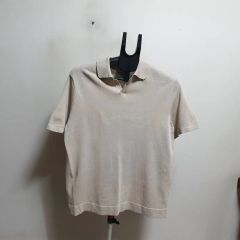希少品 サマーニット ポロシャツ アヴィレックス ベージュ 麻 サマー 