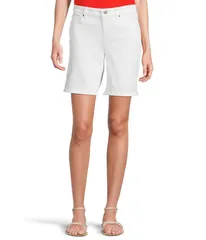 エヌワイディージェイ レディース ボトムス ハーフパンツ・ショーツ ショートパンツ NYDJ Ella Shorts with Sideseam Slits in Optic White ホワイト