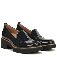 ナチュライザー レディース シューズ スリッポン・ローファー Naturalizer Darry French Navy Leather ネイビーのサムネイル