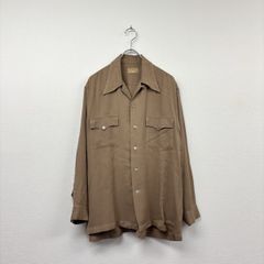 50s 開襟レーヨンシャツ “ハンドステッチ” 15-15 1/2 - メルカリ