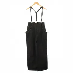 アメリヴィンテージ Ameri VINTAGE デニムパンツ ジーンズ ワイド ジップフライ サスペンダー ワンカラー 25 黒 ブラック /BBのサムネイル