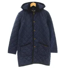 ラベンハム LAVENHAM キルティングコート 中綿 ジャケット フード付 XS ネイビー 紺 /☆Gのサムネイル