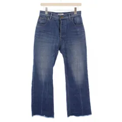 フィーニー PHEENY  Vintage denim semi flared pants ヴィンテージデニムセミフレアパンツ ジーンズ ボタンフライ カットオフ ロゴパッチ 2 青 ブルー PA24-PT07 /BBのサムネイル