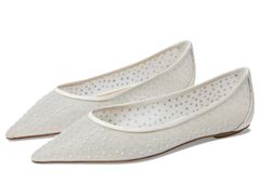 スチュアート ワイツマン レディース シューズ サンダル メッシュ Stuart Weitzman Emilia Mesh Flat WhiteFrosted WhiteCream ホワイト