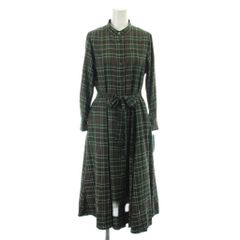 美品】組曲 ラメシアーチェック ワンピース ネイビー サイズ2