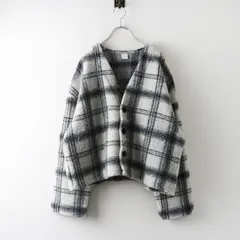 レイトリー LAITERIE ウールブレンド チェック カーディガン ｜オフホワイト トップス 長袖 前開き 【2400014975352】のサムネイル