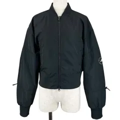 未使用品▲adidas by Stella McCartney アディダスバイステラマッカートニー 2025年製 JF6030 Woven Bomber Cropped ウーブン ボンバー クロップド ジャケット ブルゾン ブラック S 正規品 レディースのサムネイル