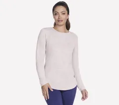 スケッチャーズ レディース トップス Tシャツ Womenskechers GoDri Swift Long Sleeve Tunic Topink Sugar Heather ヘザーのサムネイル
