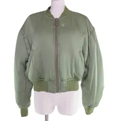 極美品☆ACNE STUDIOS アクネストゥディオズ FN-WN-OUTW000846 ポリエステル ポリエステル LOGO PATCH BOMBER JACKET 中綿入りジャケット カーキ 38 レディースのサムネイル