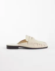 エイソス レディース シューズ スリッポン・ローファー ギャザー ASOS DESIGN Mouse ruchedetailoafer mules inatural Natural fabricatiのサムネイル