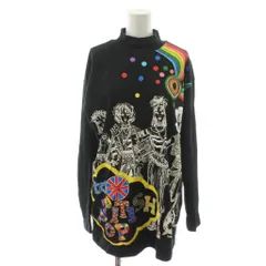 トクコプルミエヴォル TOKUKO 1er VOL カットソー Tシャツ 長袖 M 黒 ブラック ハイネック 総柄 /RRのサムネイル
