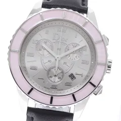ディオール Dior CD114314 クリスタル クロノグラフ デイト スモールセコンド クォーツ メンズ 良品 _959786のサムネイル