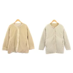 クラネ CLANE REVERSIBLE BOA JACKET リバーシブルボアジャケット ノーカラー 中綿 アウター ショート丈 バイカラー 1 ベージュ グレージュ 13104-0552 /BBのサムネイル